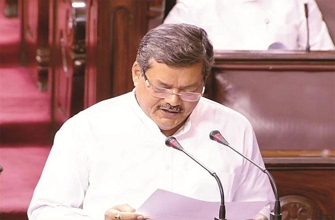 Mukul Wasnik made his first speech in the Rajya Sabha in a special debate on 75 years of the Constitution. Picture: INN