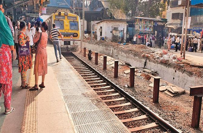 Work is underway to build a new platform on the other side of Platform Number One.