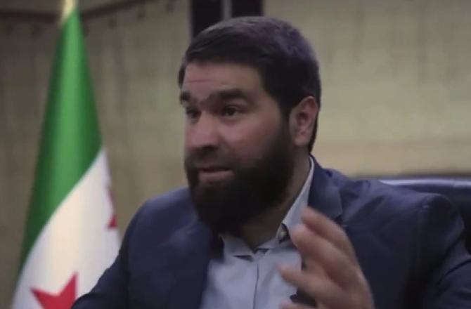Obaida Arnaout, during a press conference. Photo: INN