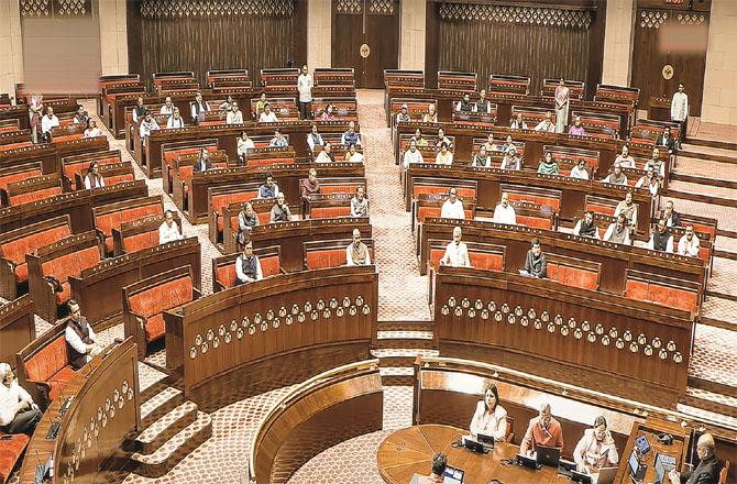 Rajya Sabha scene where important topics were discussed. Photo: PTI