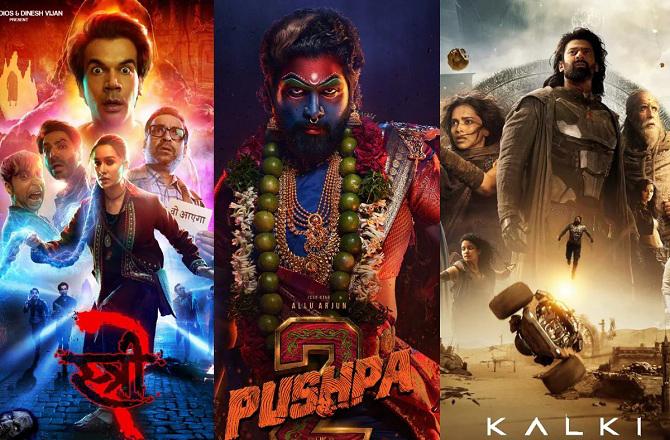 Top 3 films of 2024, out of which 2 namely Pushpa 2 and Kalki are South Indian films, then the third Hindi film `Astra 2` is actually a sequel. Photo: INN.