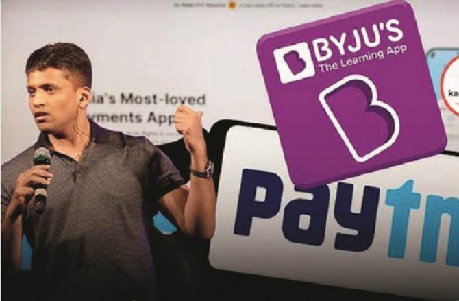 Byju`s and Paytm Bank had ignored the regulatory payment. Photo: INN