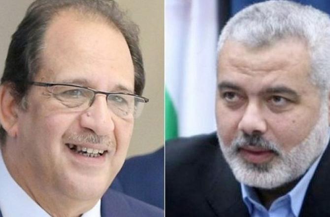 Ismail Hania and Abbas Kamil. Image: X