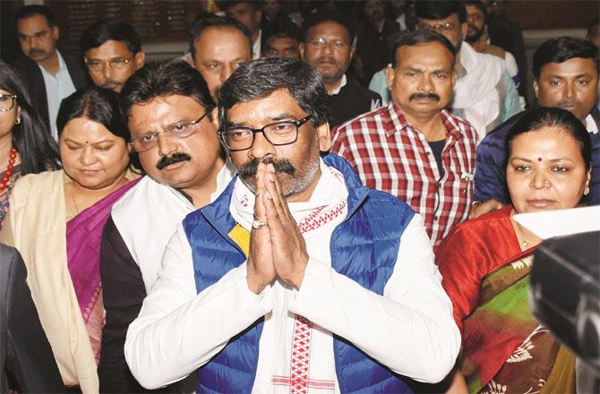 Former Jharkhand Chief Minister Hemant Soren, who was granted a one-day release on Monday. Photo: INN