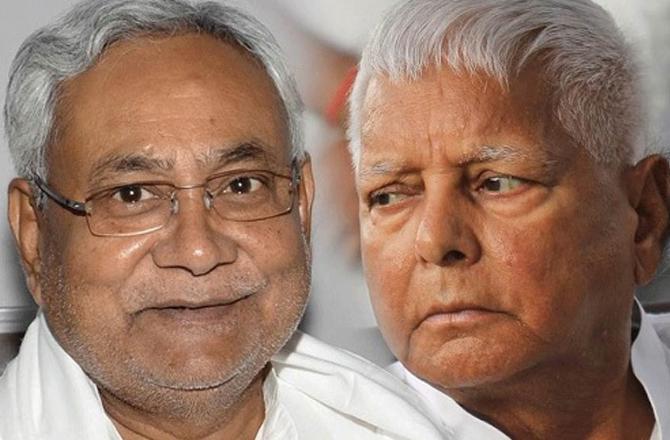 Nitish Kumar and Lalu Prasad Yadav. Photo: INN