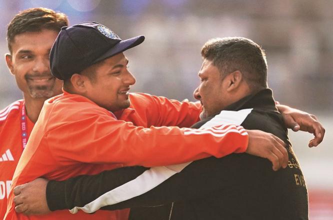 Nowshad Khan and Sarfaraz Khan share not only a father and son relationship but also a coach and a disciple. Photo: INN