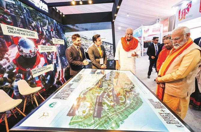 Narendra Modi on Lucknow visit. Photo: PTI