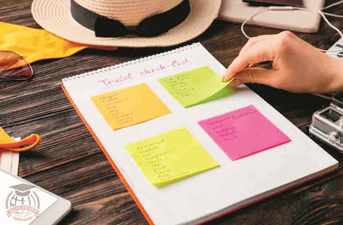 پوسٹ اِٹ نوٹس کی مدد (Post It notes to cover)&nbsp;جوابات یاد کرتے وقت پوسٹ اِٹ نوٹس کا بھی سہارا لیا جاسکتا ہے۔ جوابات پر پوسٹ اِٹ نوٹس چسپاں کرلیجئے اور اس پر سوالات لکھ لیجئے کہ اس کے نیچے مذکورہ جواب ہے۔ اسی طرح آپ پوسٹ اِٹ نوٹ کے نیچے کسی جواب کے اہم نکات بھی لکھ سکتے ہیں تاکہ اعادہ کے وقت پوسٹ اِٹ پر سوالات پڑھ کر آپ اندازہ لگا سکیں کہ اس کے نیچے کیا لکھا ہوا ہے۔ اس طرح کم وقت میں آپ تیزی سے نصاب مکمل کرسکیں گے۔ رنگین پوسٹ اِٹ نوٹس استعمال کیجئے ۔امتحان کے دوران یادداشت پر زیادہ زور نہیں دینا پڑے گا۔ رنگ کی مناسبت سے جواب یاد آتے جائیں گے۔