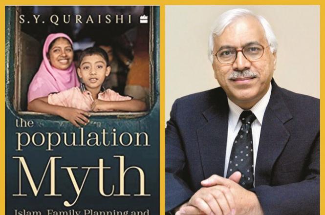 Former Chief Election Commissioner Shahabuddin Yaqoob Qureshi and his book. Photo: INN