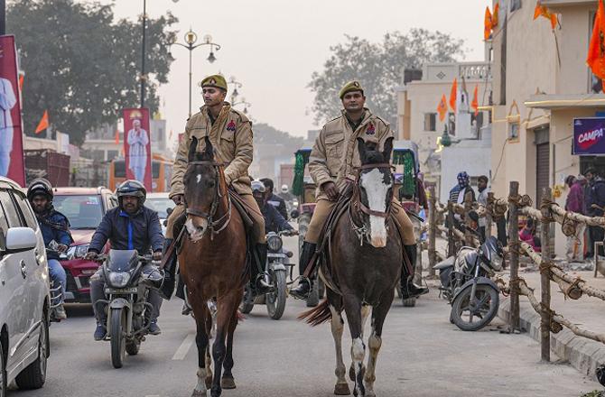 Ayodhya has been converted into a military cantonment. Photo: PTI