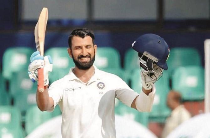 Pujara continues to create records in first-class cricket. Photo: INN