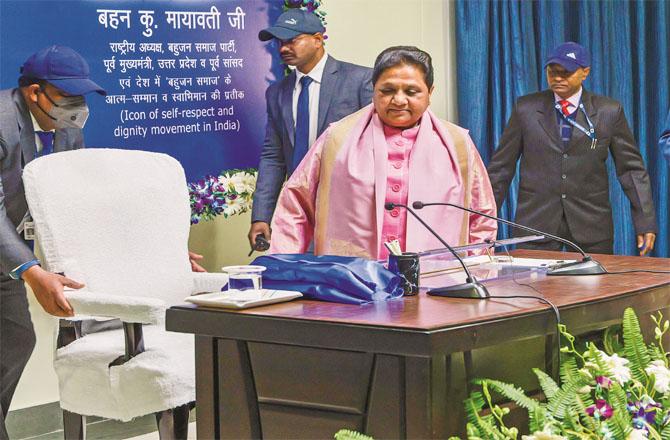 BSP supremo`s address to party workers on his birthday. Photo: PTI
