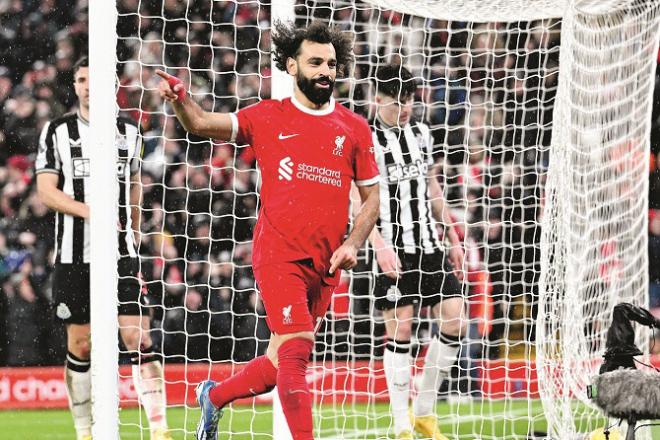 Mohamed Salah scored 2 goals for Liverpool against Newcastle. Photo: INN