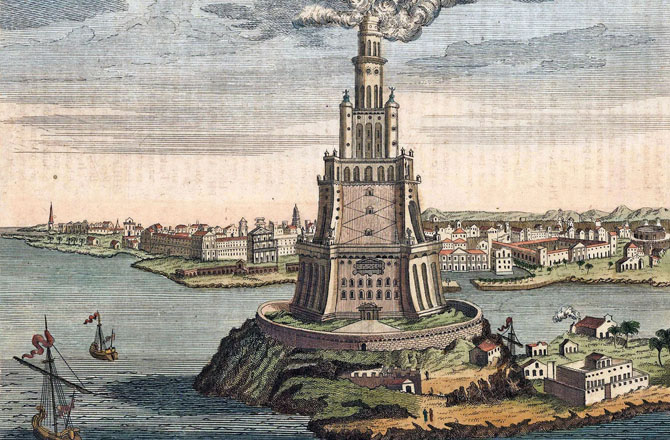 اسکندریہ کا روشن مینار،مصر،(Lighthouse of Alexandria): ۲۸۰؍قبل مسیح میں بنایا گیا یہ روشن مینار کئی صدیوں تک زمین کی سب سے بلند ترین عمارت رہی۔ کہا جاتا ہے کہ بحری جہاز ۳۵؍میل تک اس کی روشنی دیکھ سکتے تھے۔ اس کے تباہی کی اہم وجہ ۳۲۰ء تا ۱۳۲۳ء کے درمیان۲۲؍ زلزلوں کو سمجھا جاتا ہے۔