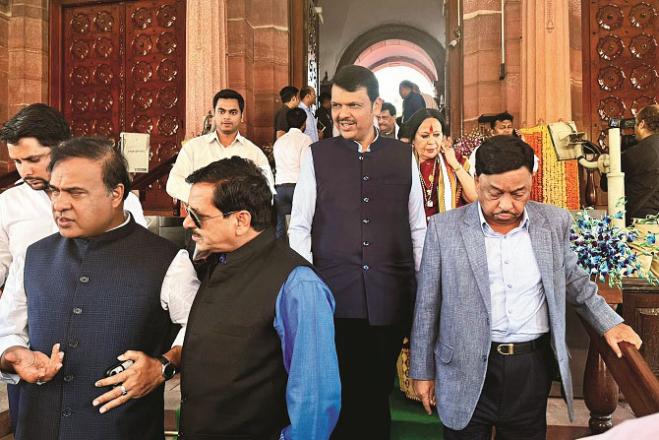 Along with Devendra Farnavis, Narayan Rane and Hemant Biswa Sharma, the latter two leaders have been in the Congress. Photo: INN