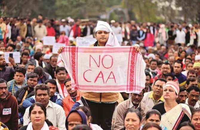 Protests against CAA have been going on in Assam for a long time. Photo: INN