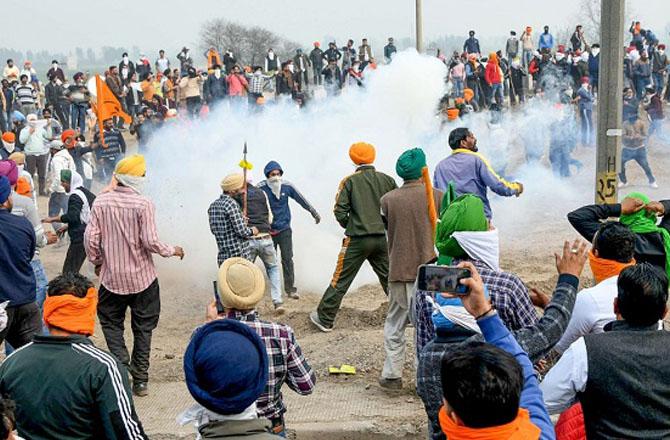 A scene from the Farmer`s March to Delhi. Photo: INN