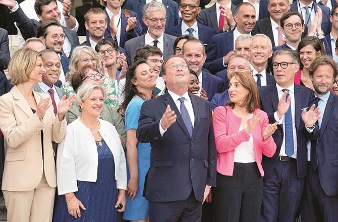 Leaders of the left expressing happiness at the results of France. Photo: INN