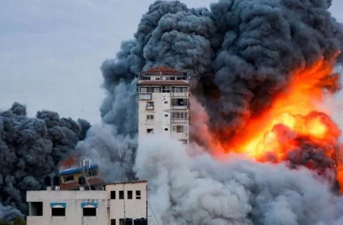 A scene from the Israeli offensive on Gaza. Photo: INN