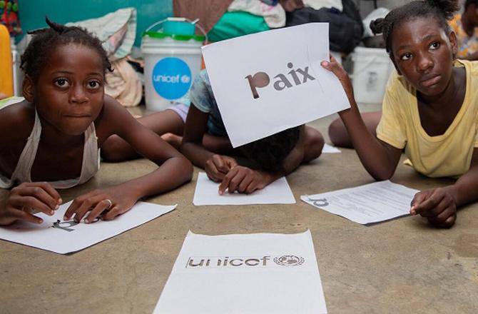 Children in Haiti are living in difficult conditions. Image: X