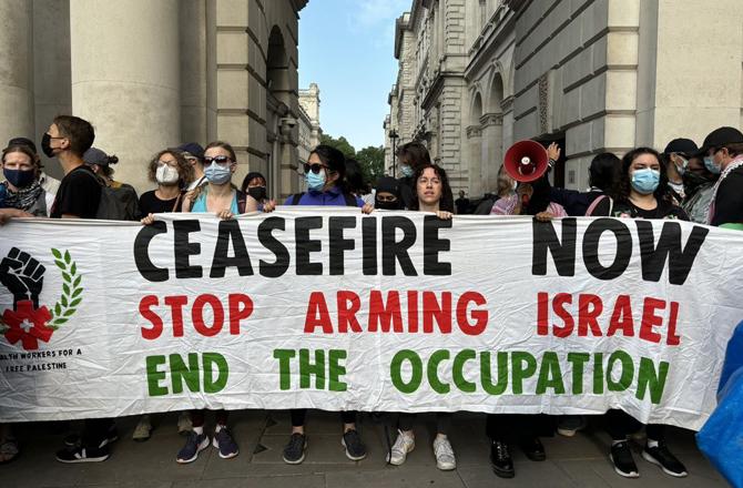 A pro-Palestinian demonstration in London. Photo: X