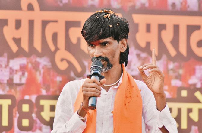 Manoj Jarange is once again visiting different districts. Photo: INN