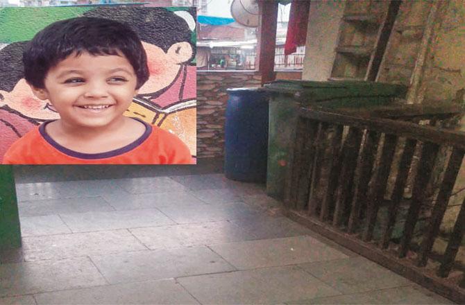 Talha Khan (inset) died after slipping and falling in the corridor of the Mamsa Estate building. Photo: Inquilab