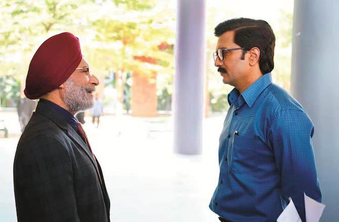 Riteish Deshmukh and Pun Malhotra can be seen in a scene from the web series `Pil`. Photo: INN