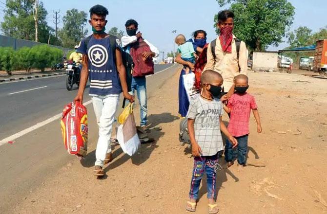This photo describes the plight of migrant workers. Photo: INN