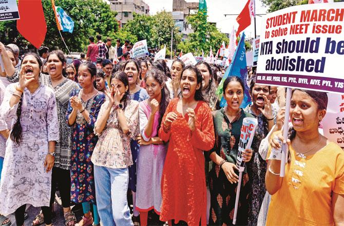 Protests are taking place in the country against Net corruption. (PTI)