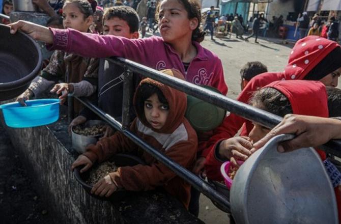 Palestanian facing shortage of food. Photo: X