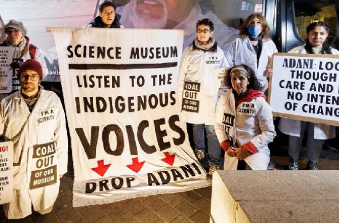 A scene from the protest against Adani in 2022. Image: X