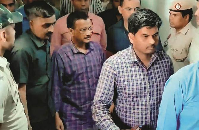 Chief Minister Arvind Kejriwal in ED custody. Photo: INN