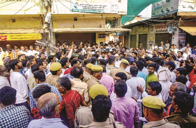 Public gym Ghafir outside Mukhtar Ansari`s residence in Mohammadabad. Photo: INN