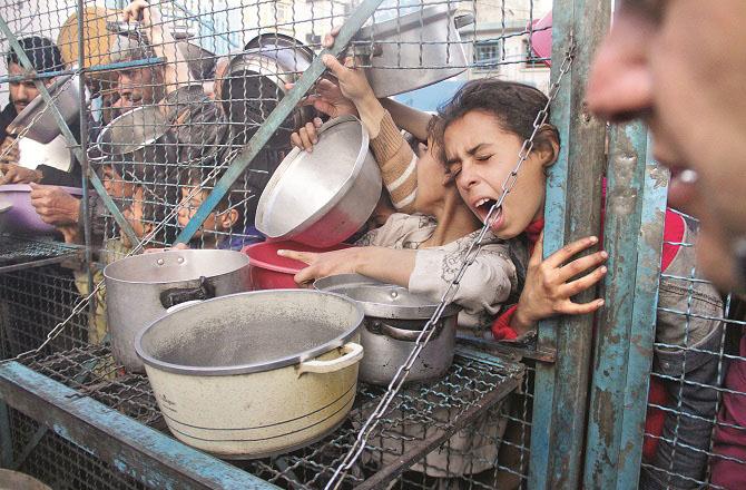 Food shortages in Gaza have reached alarming levels. Photo: PTI