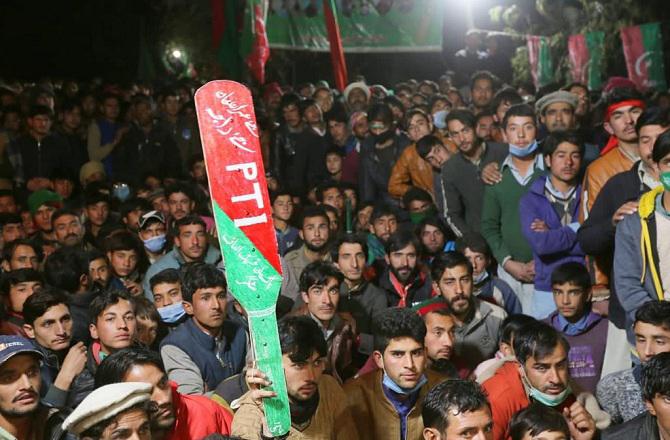 Photo of a PTI rally. File photo. Photo: X