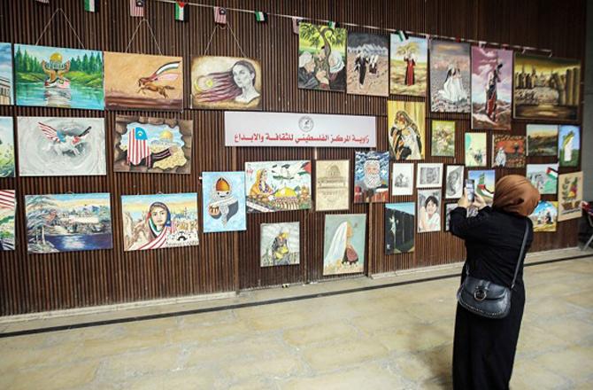 Exhibition of paintings by Palestinian children. File photo. Photo: INN