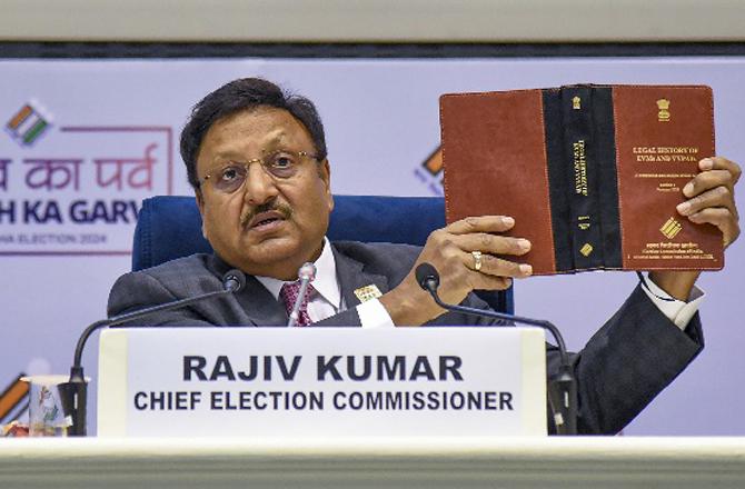 Election Commissioner of India Rajeev Kumar. Photo: INN