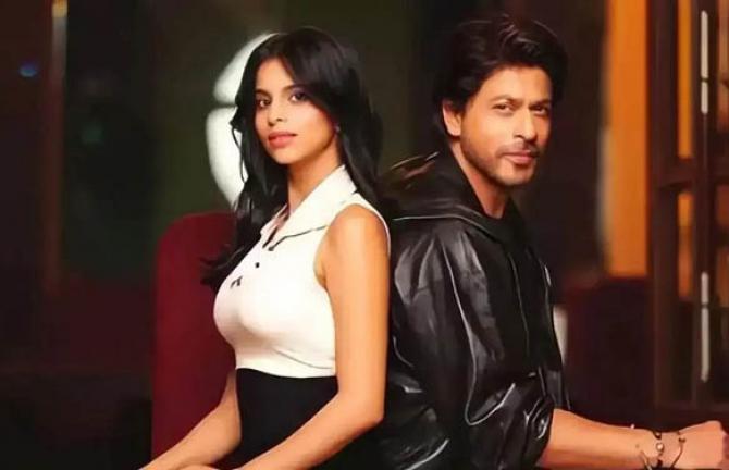 Shah Rukh Khan and Suhana. Photo: INN