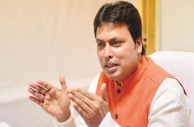 BJP leader and former Chief Minister of Tripura Biplab Kumardev has been accused before. Photo: INN