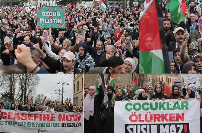 A pro-Palestinian demonstration in Istanbul. Image: X