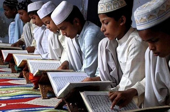 Students reading Quran Sharif in Madrasa. Photo: INN