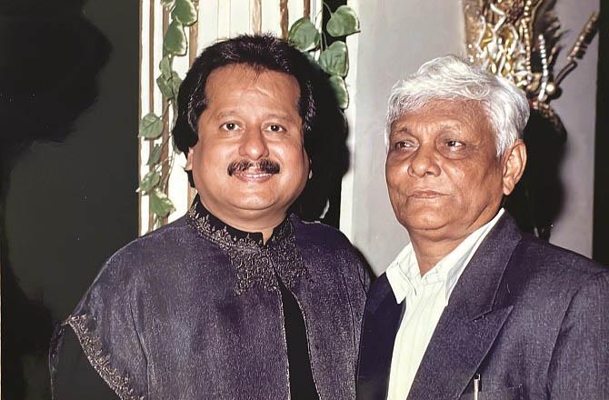 Renowned poet Zafar Gorakhpuri and ghazal singer Pankaj Udhas were inseparable for each other. Photo: INN