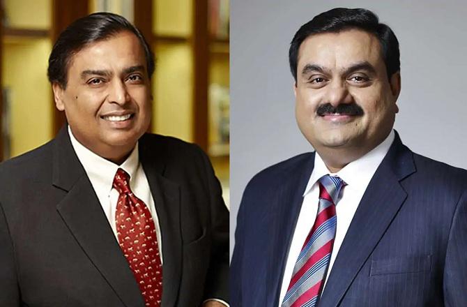 Gautam Adani and Mukesh Ambani. Photo: INN.