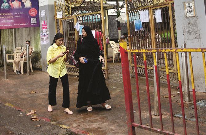 Last year also, the use of dupatta and hijab was banned in the same college. Photo: INN