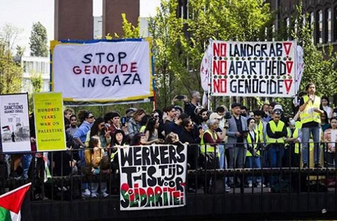 Pro-Palestinian protests continue in Belgium. Photo: AXA