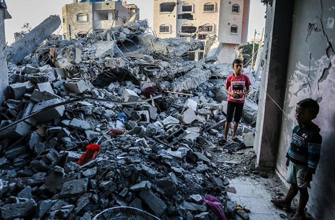 The devastation caused by the Israeli aggression in Gaza. Photo: X
