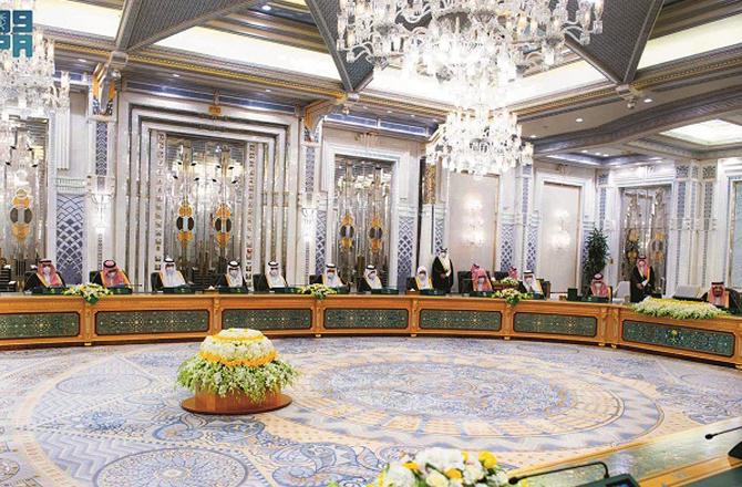 Cabinet meeting held under the chairmanship of King Salman bin Abdulaziz. Photo: PTI.