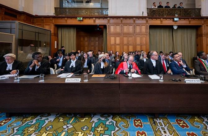 The ongoing hearing on South Africa`s petition. Image: X