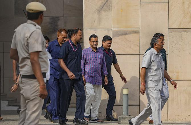 Arvind Kejriwal in custody of ED. (File photo). Photo: PTI